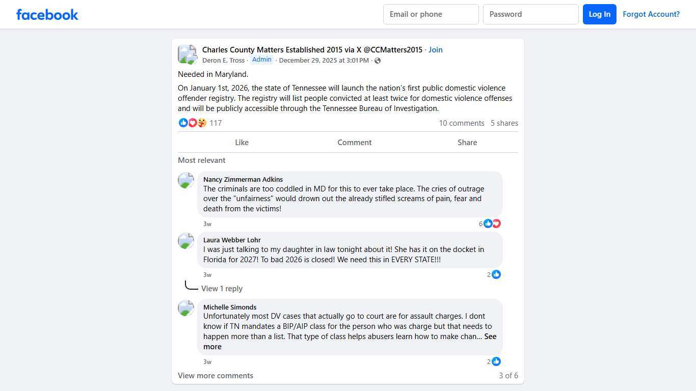 Charles County Matters Established 2015 via X @CCMatters2015 | Needed in Maryland | Facebook